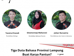 Pantun Karya Tiga Duta Bahasa Provinsi Lampung