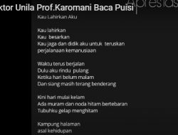 Puisi Rektor Unila, Prof. Karomani : Kau Lahirkan Aku