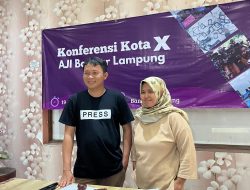 Dian Wahyu Kusuma dan Vina Oktavia Nahkoda AJI Bandar Lampung 2025-2028