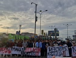 Setahun Pemerintahan Prabowo-Gibran, Mahasiswa Lampung Lakukan Aksi Evaluasi