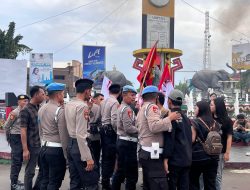 Aksi LMND Kota Bandar Lampung : Alami Ketegangan dengan Aparat Kepolisian