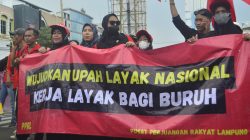 Peringati Hari Buruh Nasional, Pusat Perjuangan Rakyat Lampung Lakukan Aksi