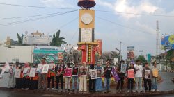AJI Bandar Lampung Langsungkan Aksi Solidaritas, Tuntut Pembebasan Jurnalis dan Aktivis yang Ditangkap Militer Israel